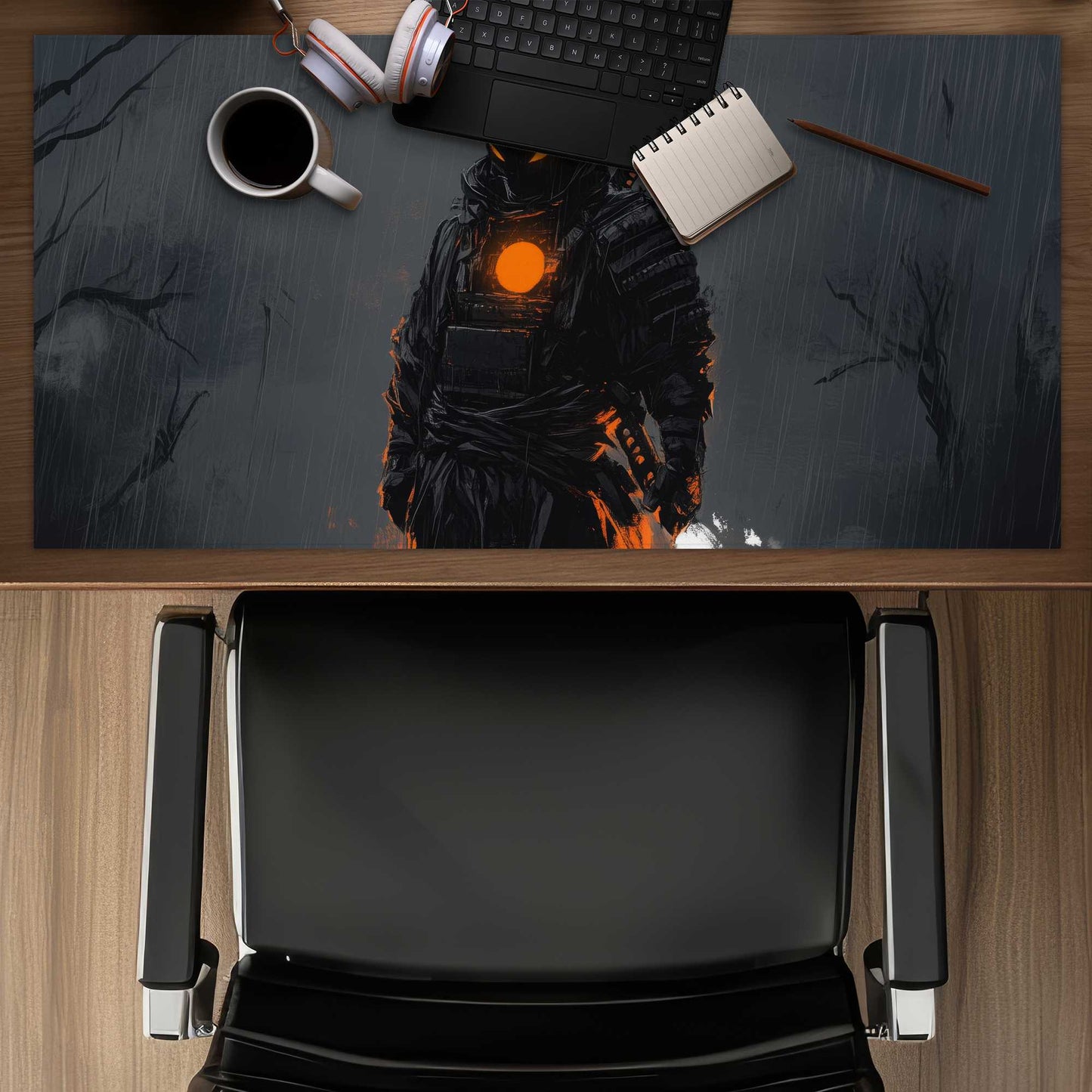 Blazing Orange Desk Mat | Stylish Home Decor Accessory