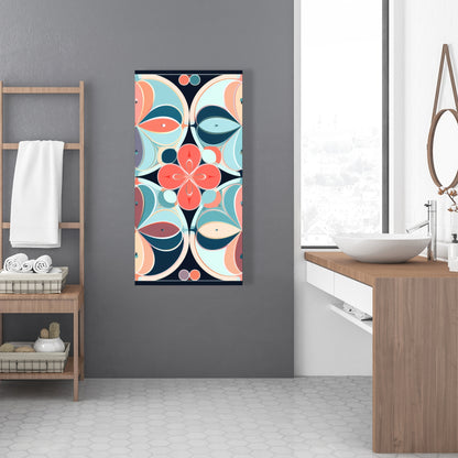 Pastel Mandala - Turquoise Canvas Home Decor Art Piece