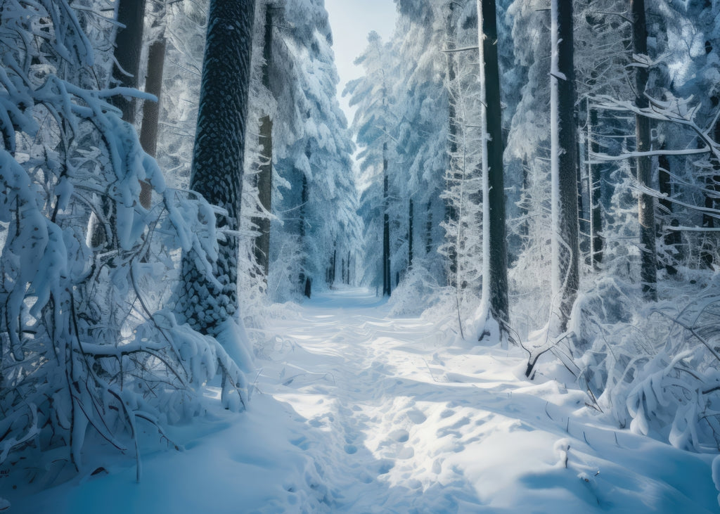 Cold Forest Blue Indoor Outdoor Door Mat - Home Decor Accent