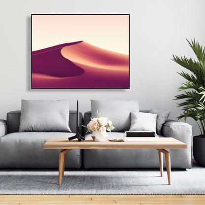 Setting Sands - Pink Framed Canvas for Home Decor | Art