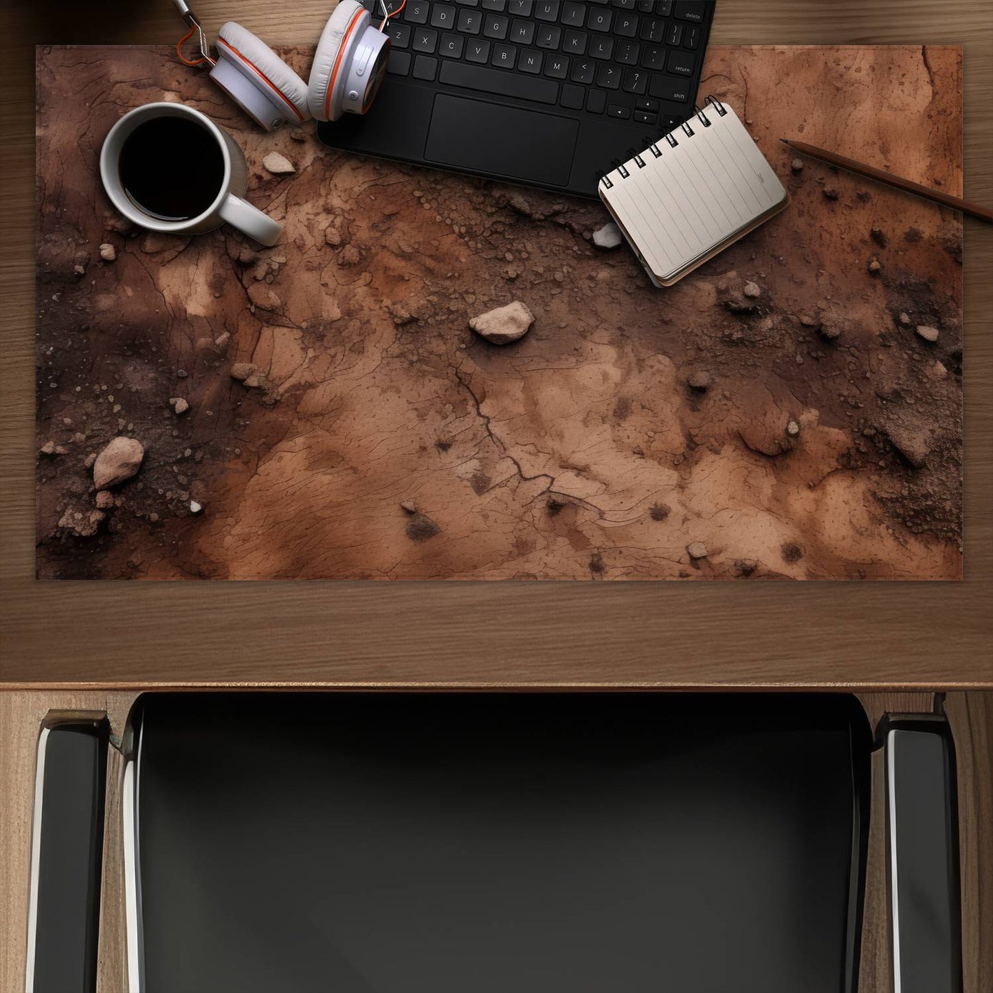 Mud and stones - Desk mat - Print on demand