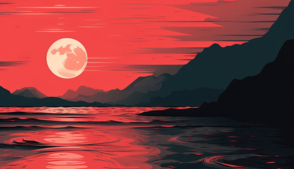 Bloody Tides Black Indoor Outdoor Tablecloth for Home Decor