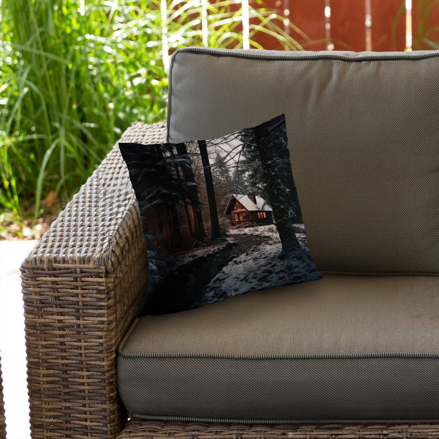 By the river - Throw pillow - Print on demand