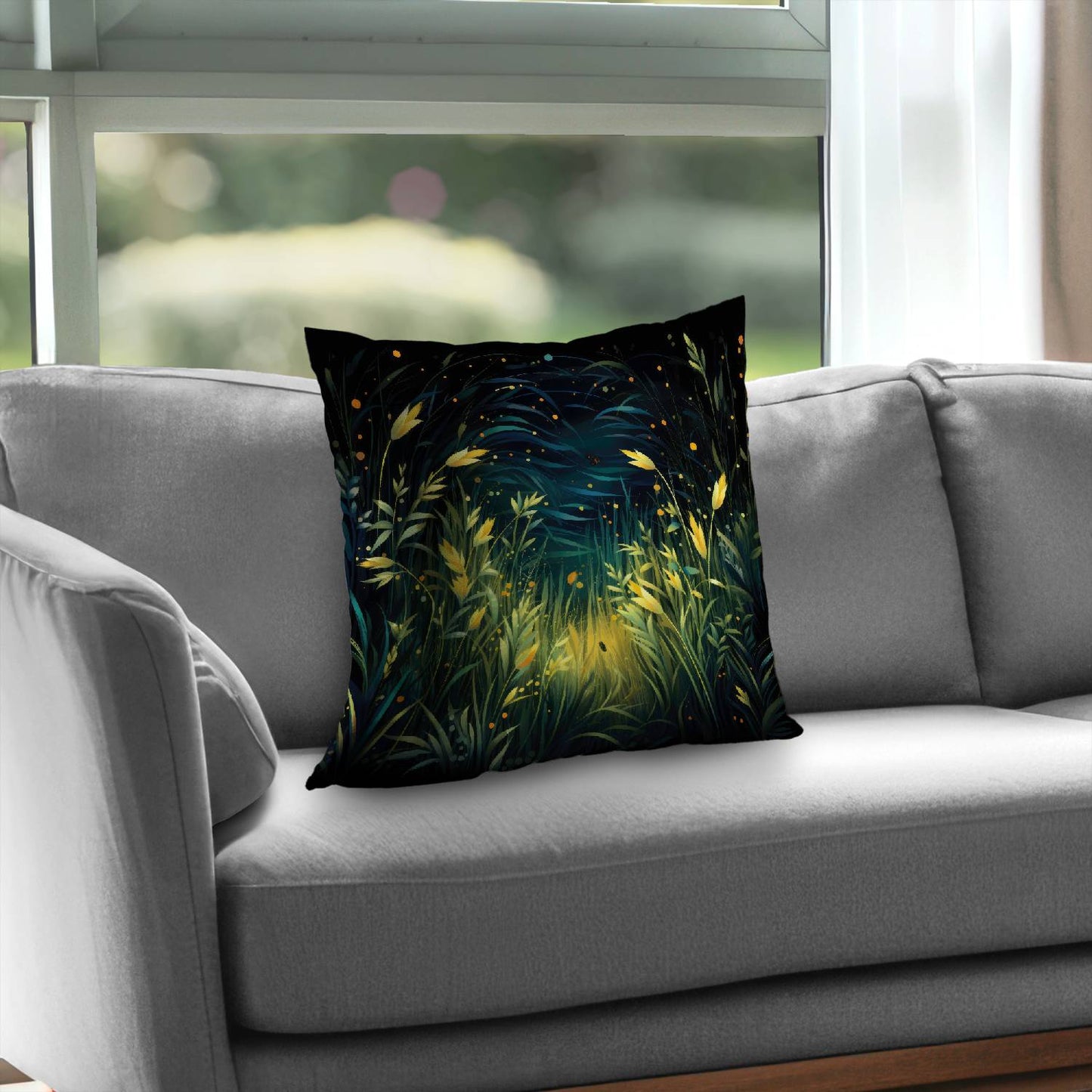 Lit plains - Throw pillow - Print on demand