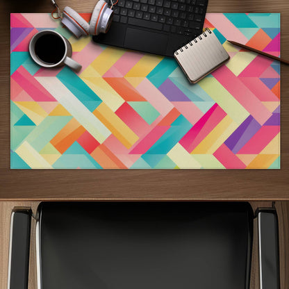 Stripe Harmony Orange Gaming Mat - Stylish Home Decor Mat