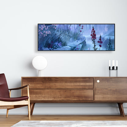 Valley of ice - 36"x36" Framed canvas
