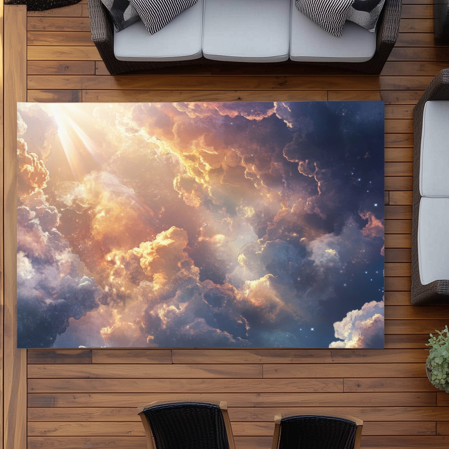 Piercing Light Outdoor Area Rug | Stylish Home Decor Accent