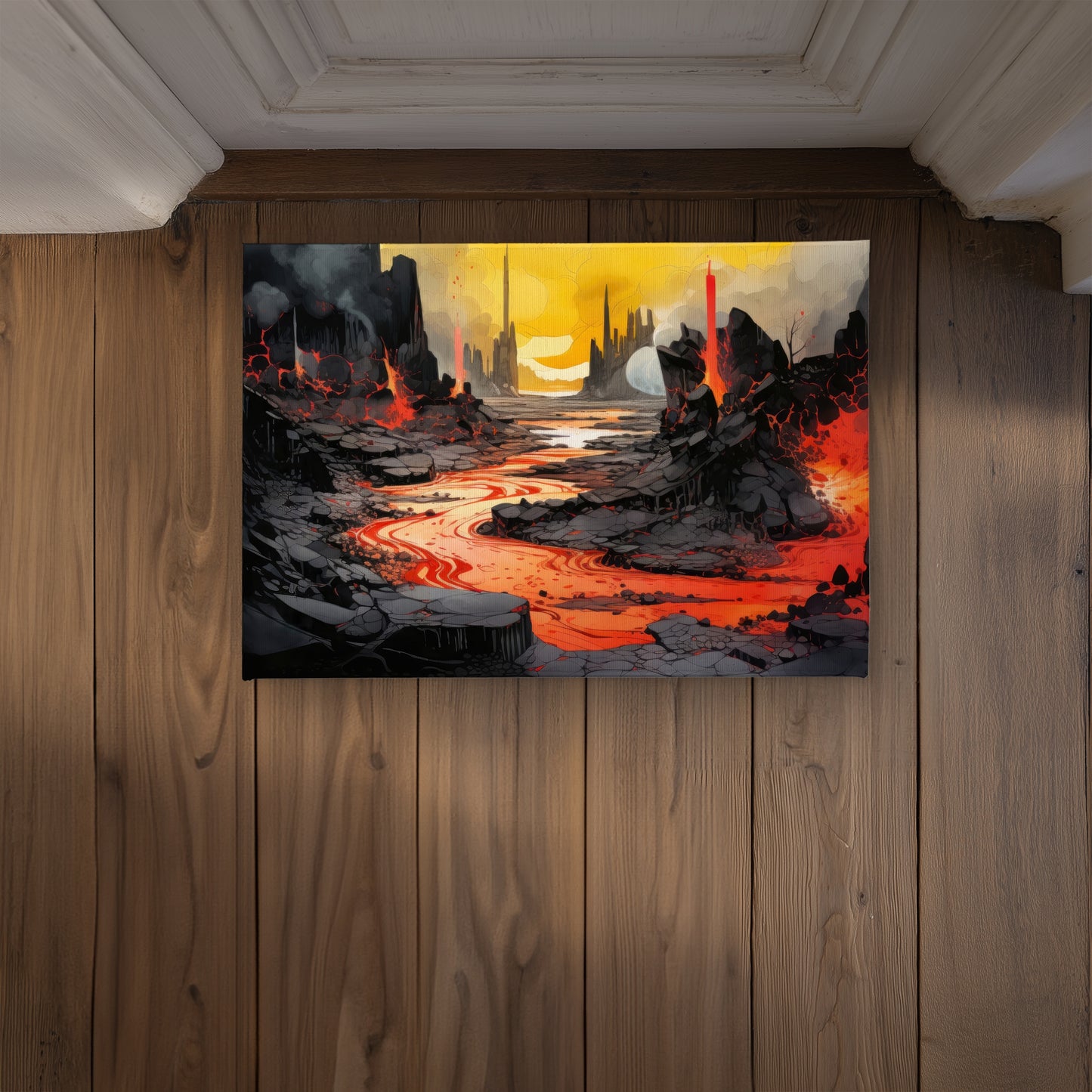 Charred Yellow Indoor Outdoor Door Mat | Decor Essential