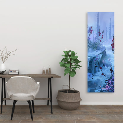 Valley of Ice - Gray Canvas Wall Art for Home Decor