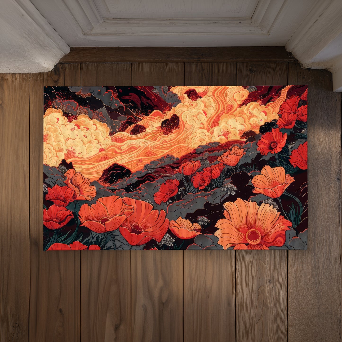 The Big Burn - Black Indoor Outdoor Door Mat | Home Decor