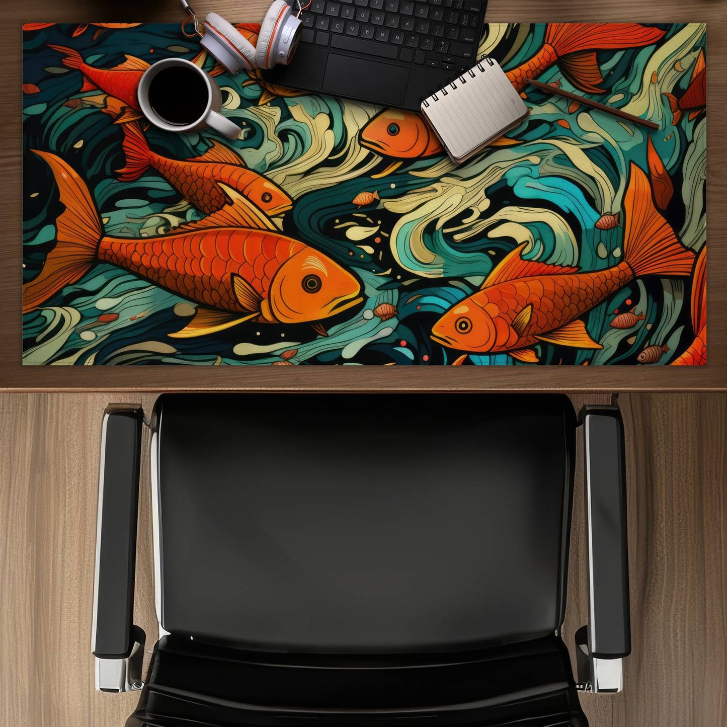 Contrast at sea - Desk mat - Print on demand