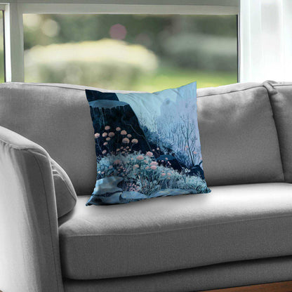Annual Freeze Blue Poly Twill Throw Pillow Insert | Decor