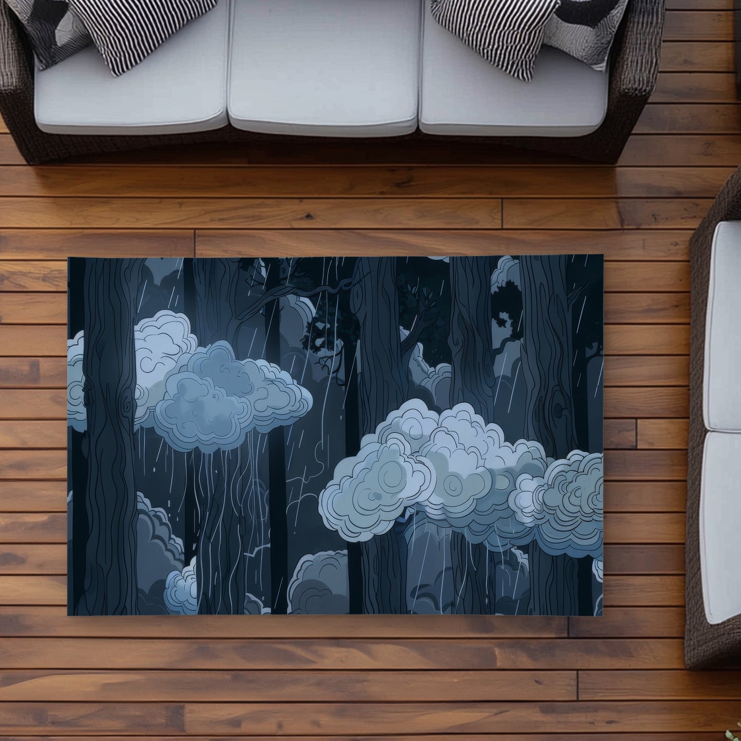 Tapis d'extérieur Sneaky Clouds | Accessoire de décoration intérieure élégant