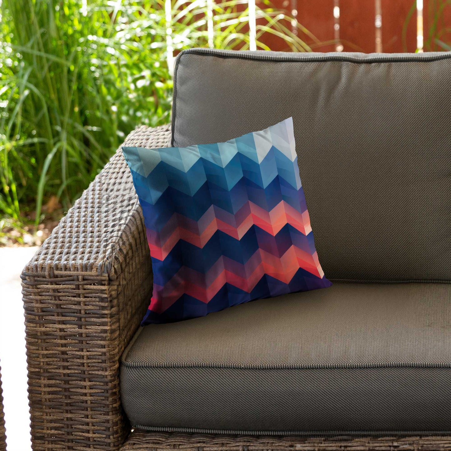 Coussin décoratif Heat Waves en sergé de polyester | Décoration d'intérieur élégante