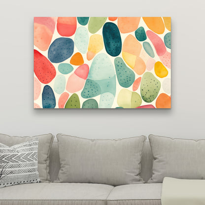 Seedy Shapes - Blue Canvas for Stylish Home Decor