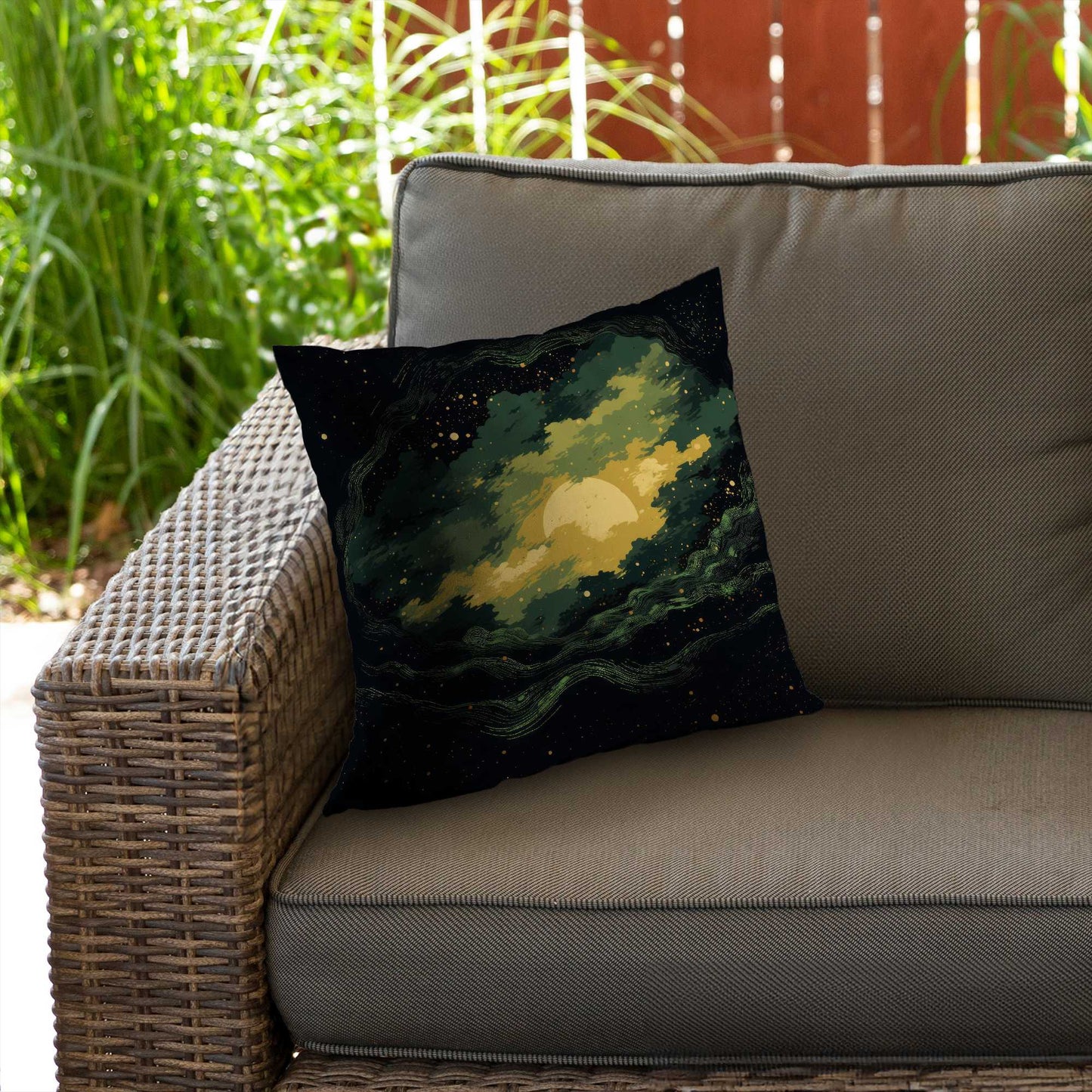 Cloudy Star Yellow Poly Twill Throw Pillow Insert | Decor
