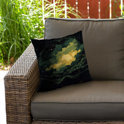 Cloudy Star Yellow Poly Twill Throw Pillow Insert | Decor