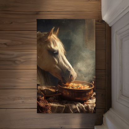 Horse on Soup Indoor Outdoor Door Mat | Home Decor Accent