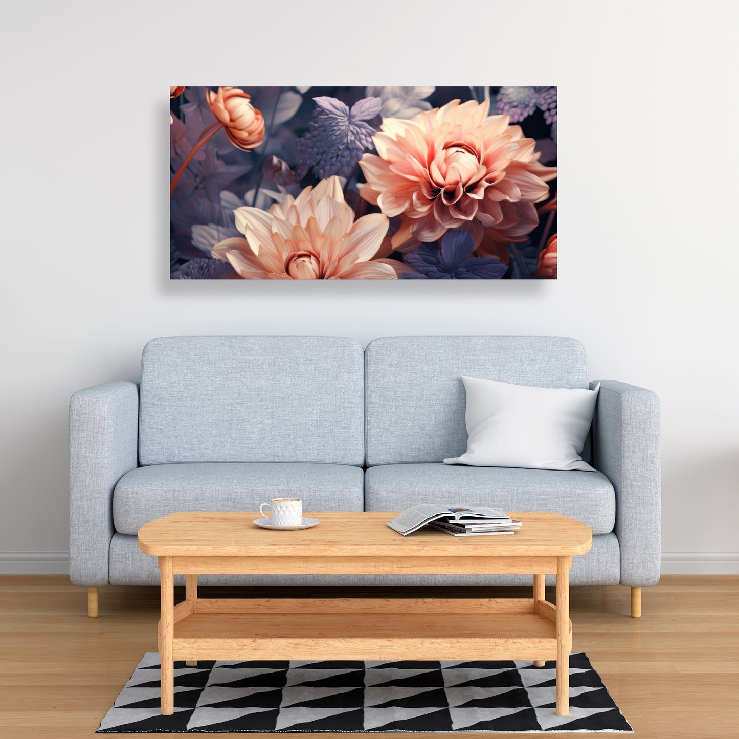 Pink and Purple Coral Canvas | Home Decor Accent Art