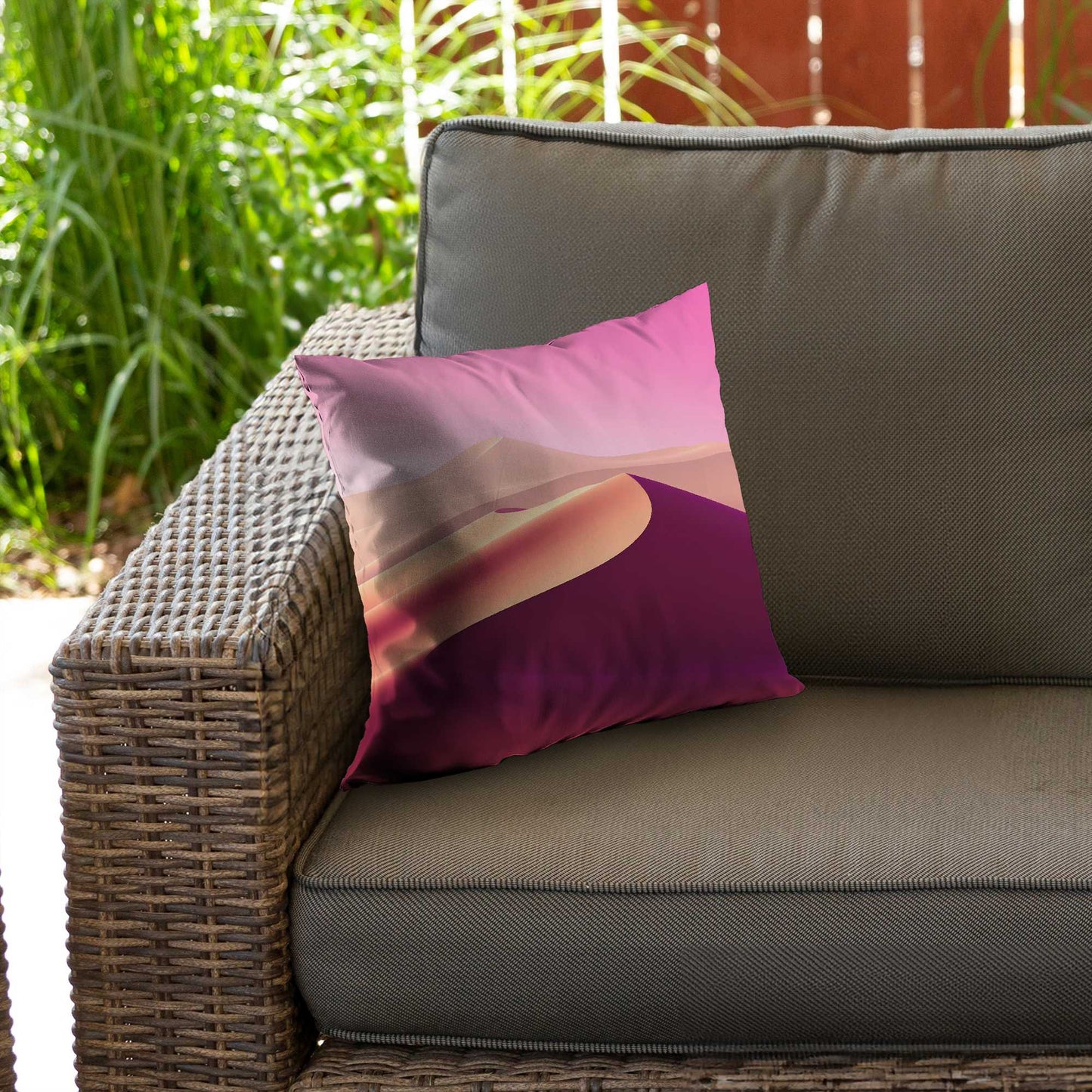 Calm dunes Purple Poly Twill Throw Pillow Insert | Decor