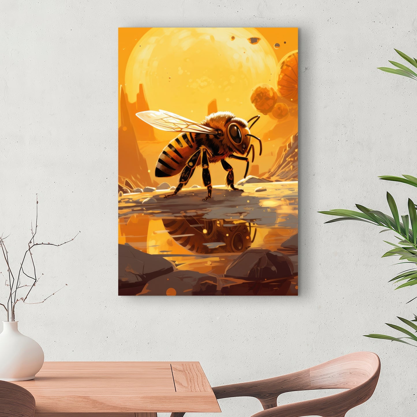 Bee world - 32"x32" Canvas