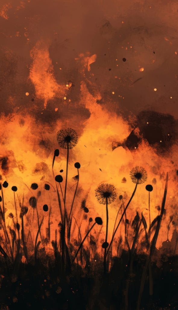 Ablaze Black Indoor Outdoor Tablecloth for Home Decor