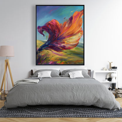 The leaf - 36"x36" Framed canvas