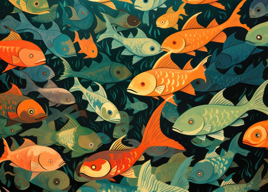 Simple Fishes Green Bath Mat | Stylish Home Decor Accessory