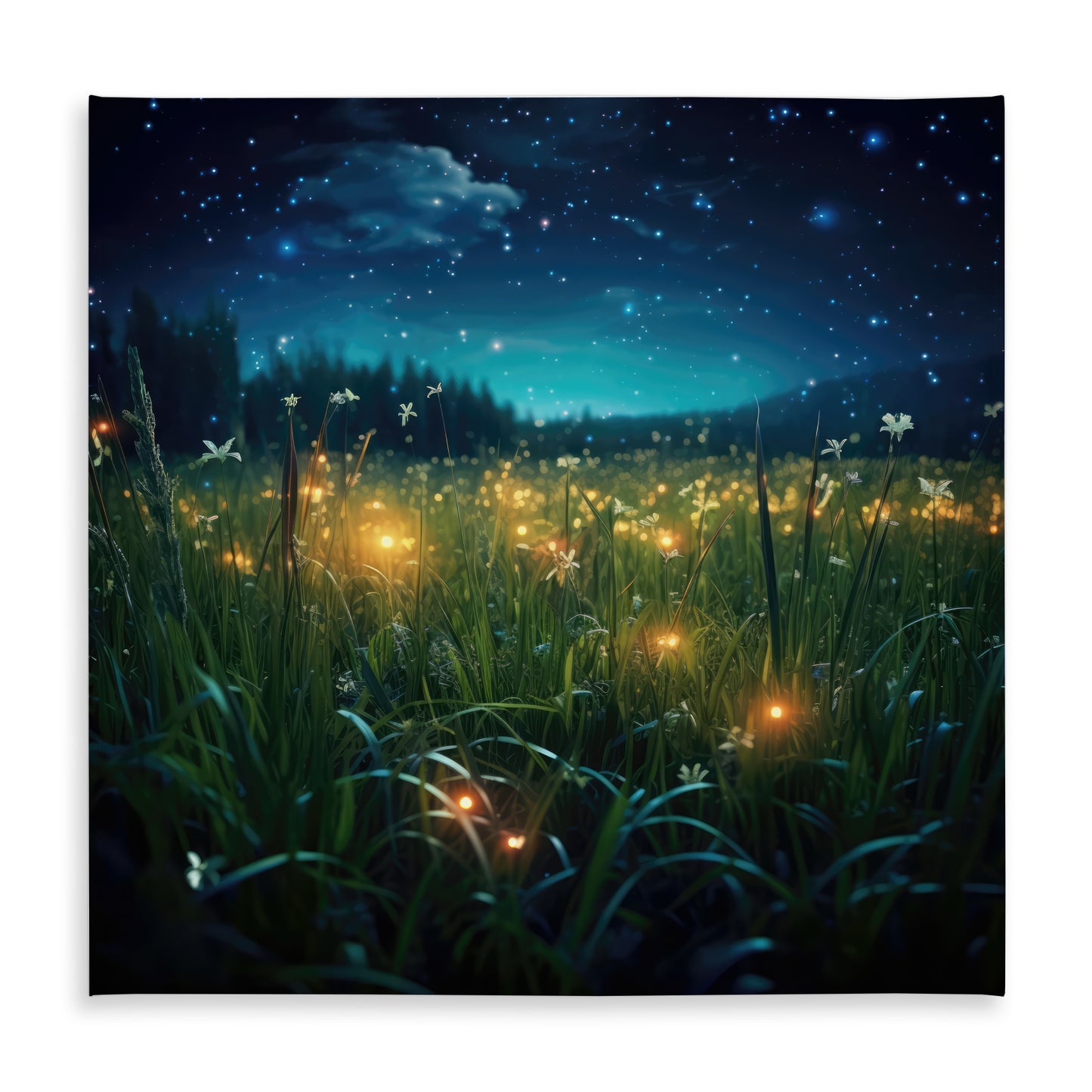 Fireflies at Night Tablecloth - Green Indoor Outdoor Decor