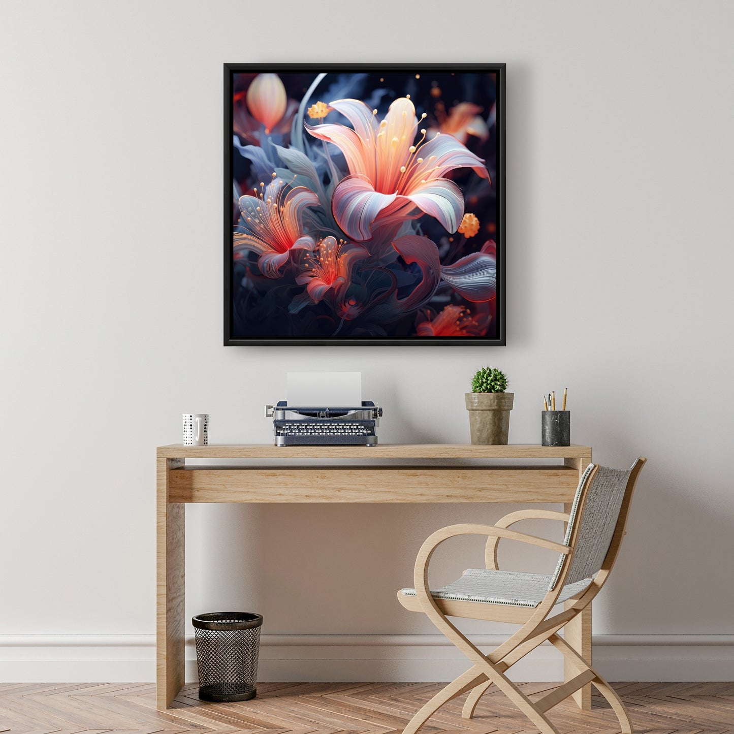 Astral bloom - 36"x36" Framed canvas