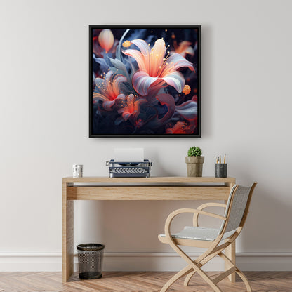 Astral bloom - 36"x36" Framed canvas