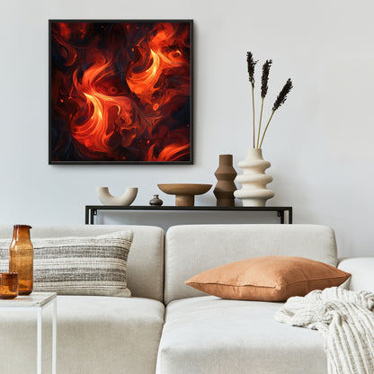 Fires of heck - 36"x36" Framed canvas