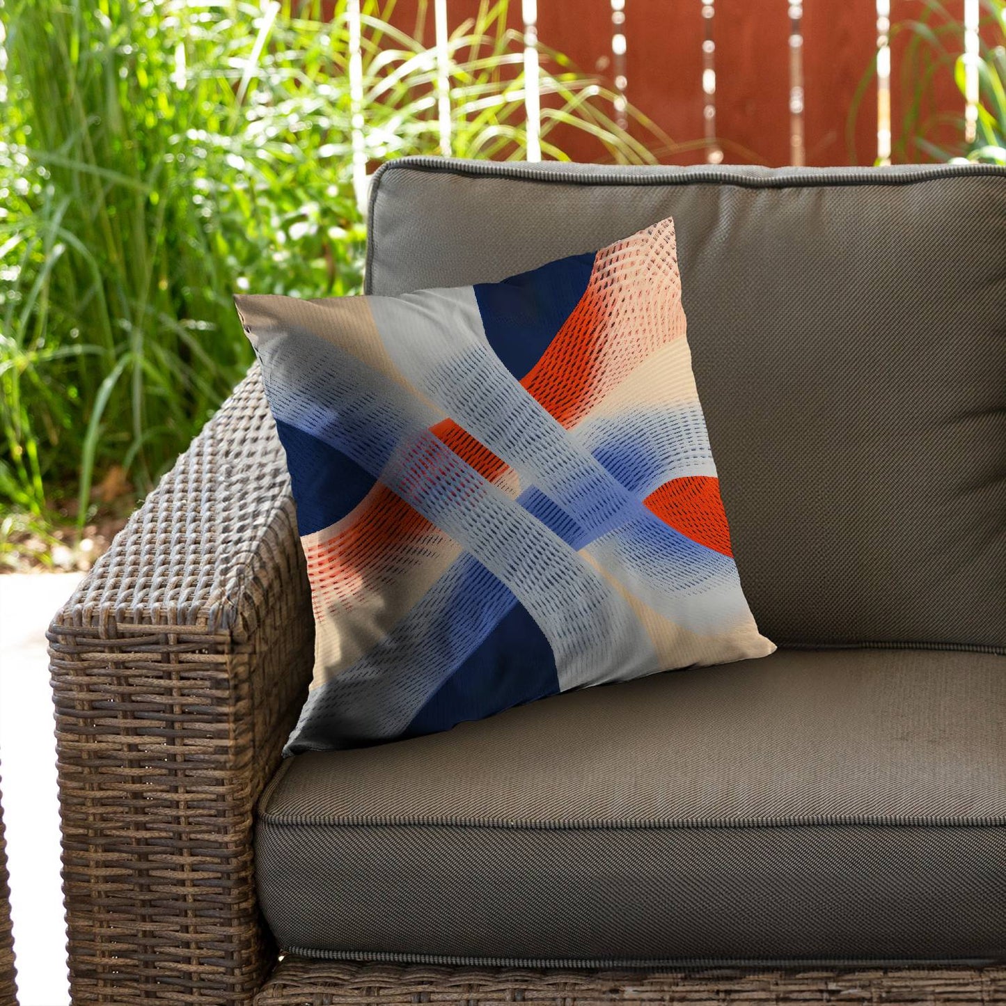 Abstract threading - Throw pillow - Print on demand