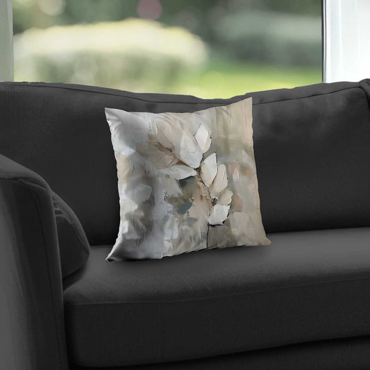 Leaf White Poly Twill Throw Pillow Insert for Home Decor