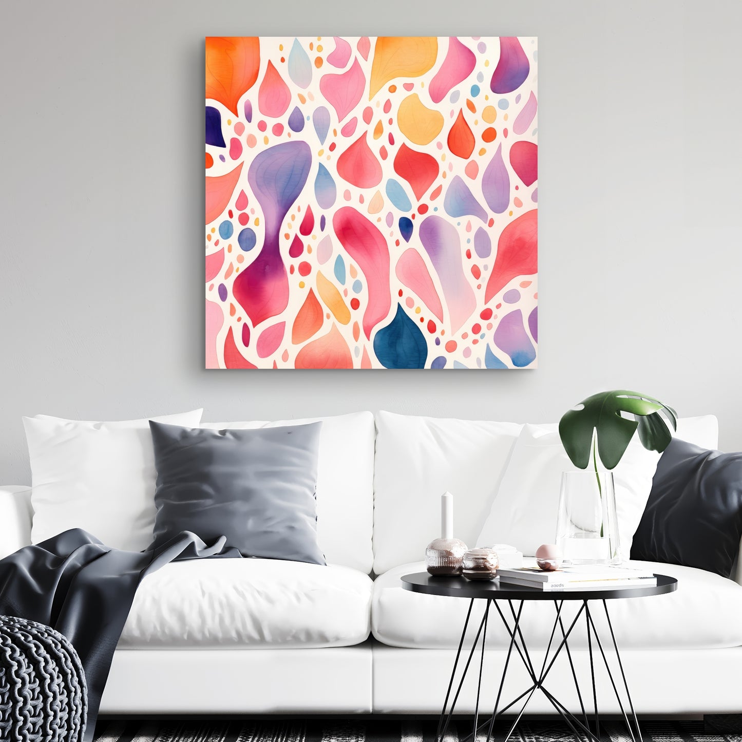 Splotches - Orange Canvas Art for Stylish Home Decor