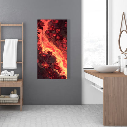 Seering Flowerbed - Black Canvas Decor Art | Stylish Design