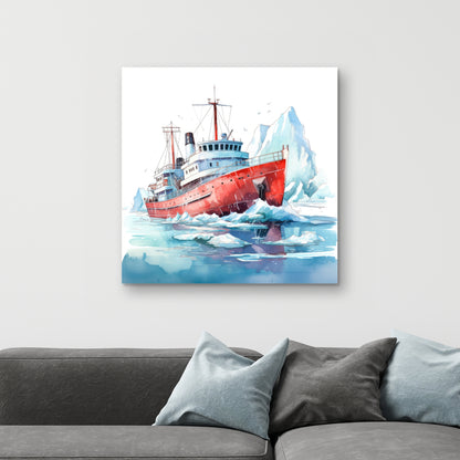 Breaking the ice - 32"x32" Canvas