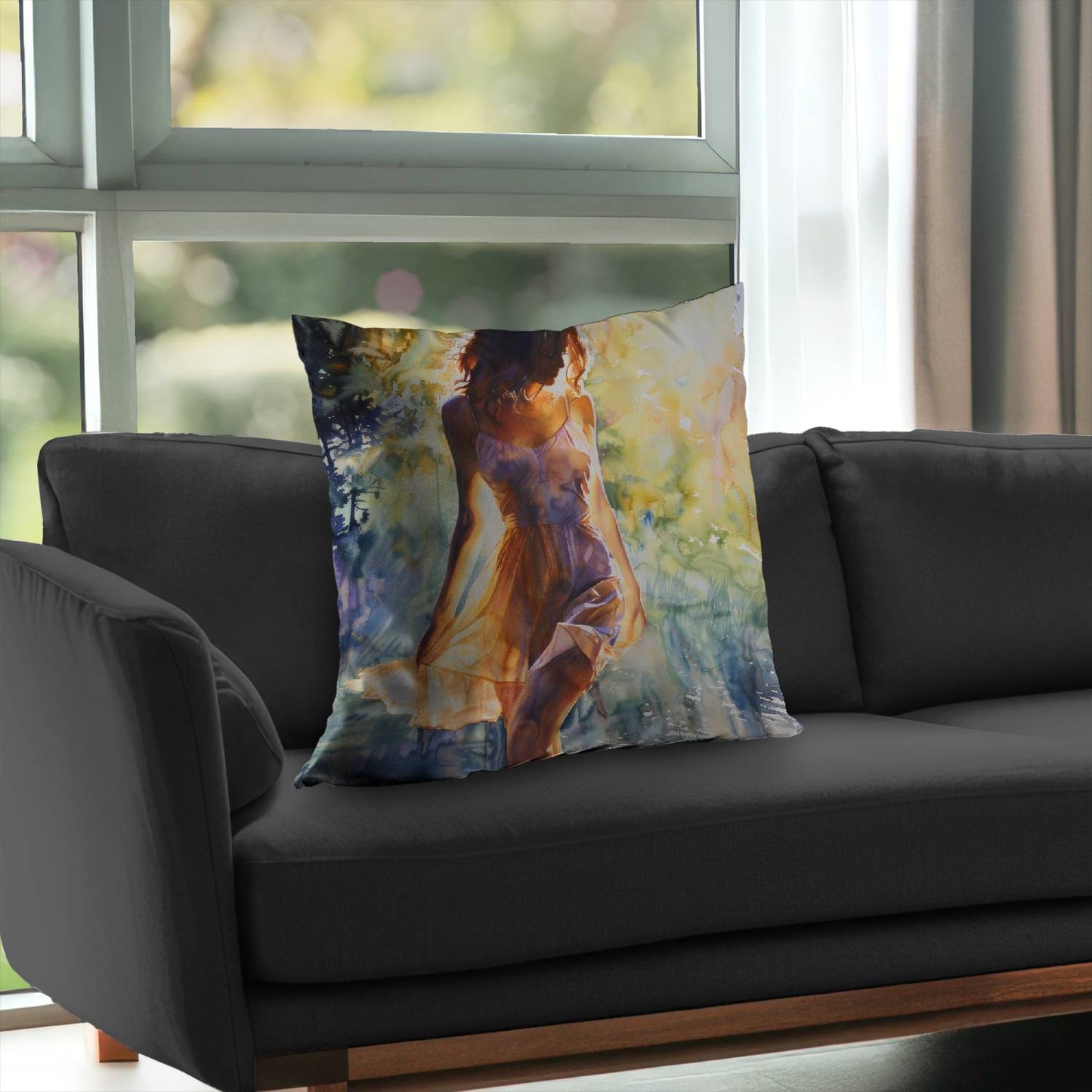 Out of the water - Throw pillow - Print on demand