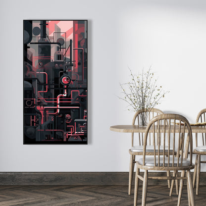 Industrial empire - 36"x36" Framed canvas