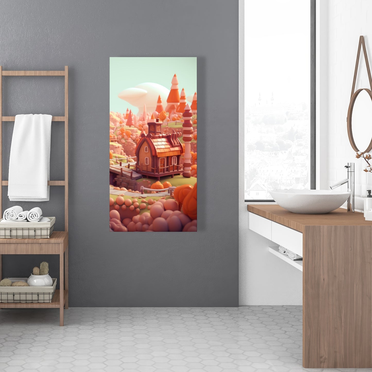 Toy town - 32"x32" Canvas