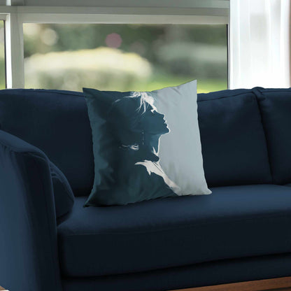 Oreiller décoratif en sergé polyester "Lumière Silencieuse et Brillante" | Décoration d'intérieur