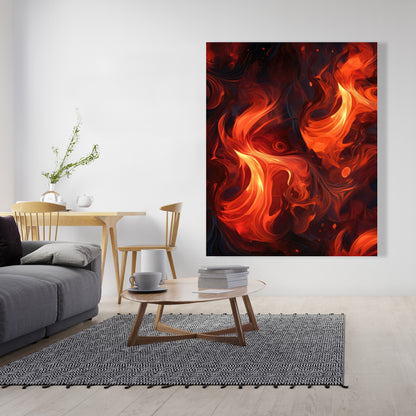 Fires of heck - 32"x32" Canvas