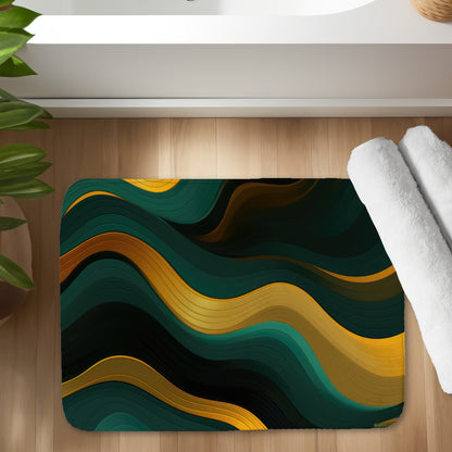 Golden Harmony - Yellow Bath Mat for Home Decor | Cozy Style