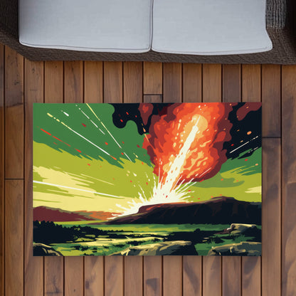 The Crash - Orange Outdoor Area Rug for Home Decor