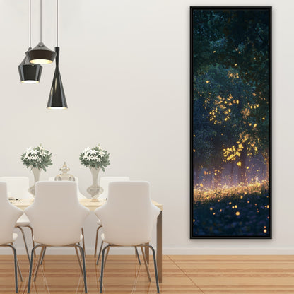 Glowing leaves - 36"x36" Framed canvas