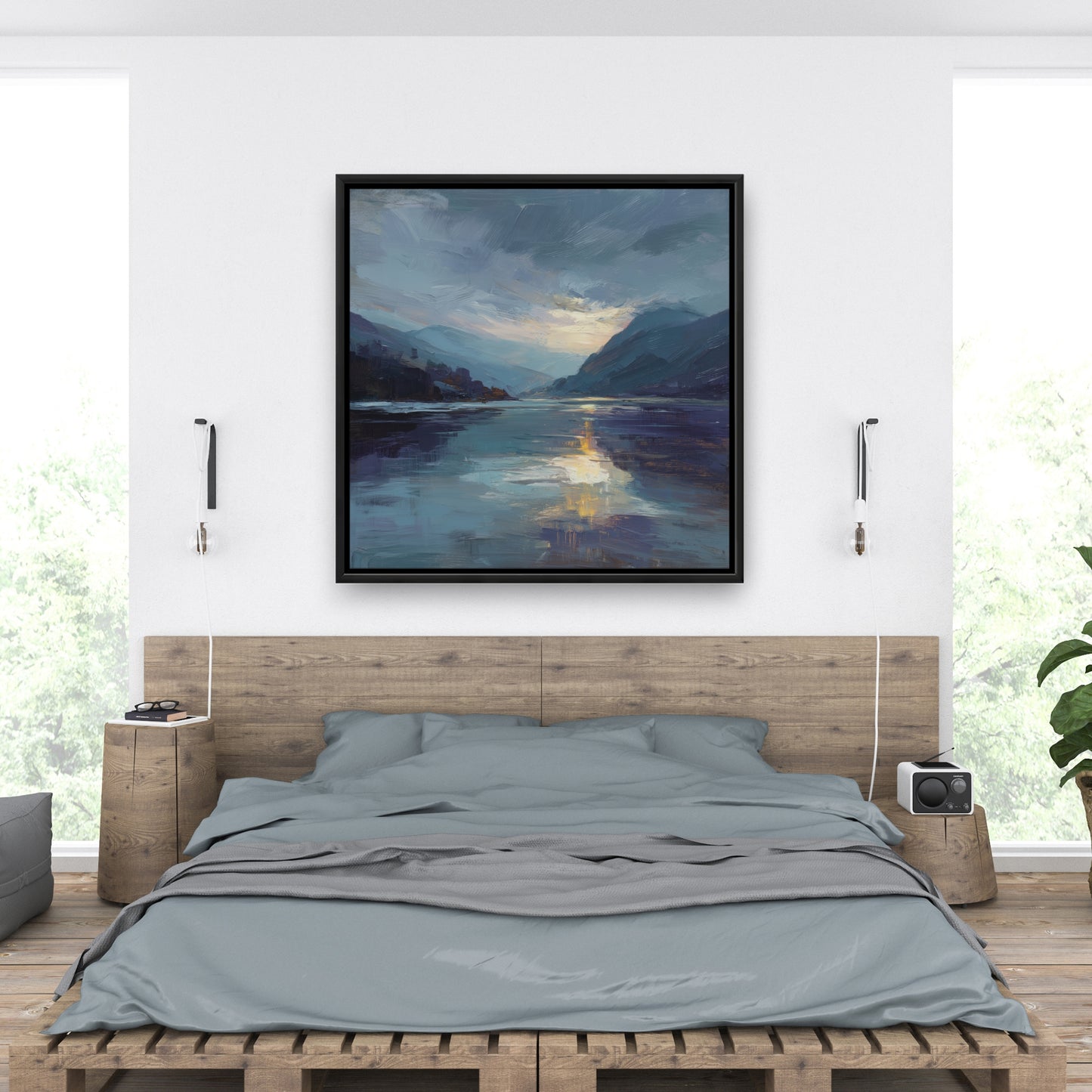 Obscure - Gray Framed Canvas Art for Elegant Home Decor