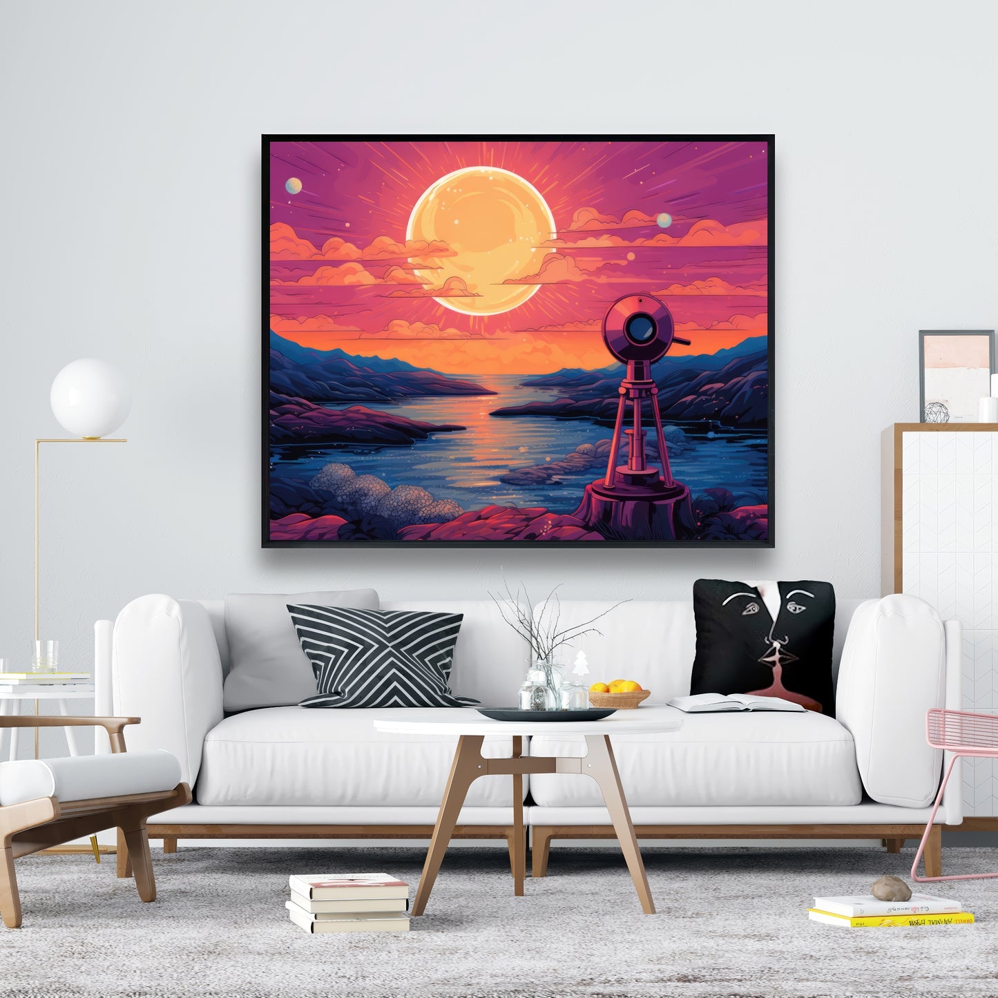 Measure the calm - 36"x36" Framed canvas