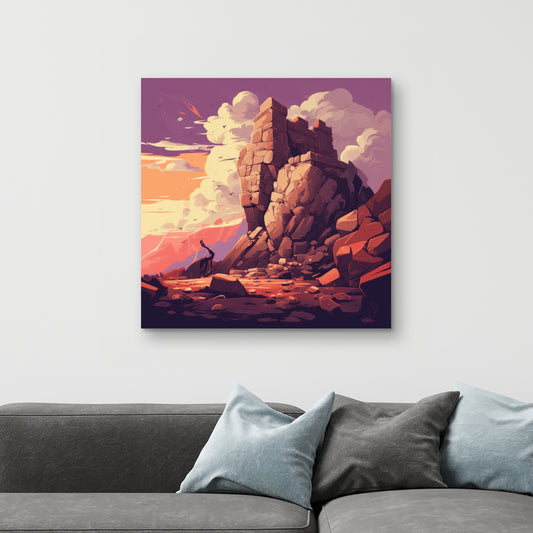 Standing Above - Coral Canvas Art for Elegant Home Decor