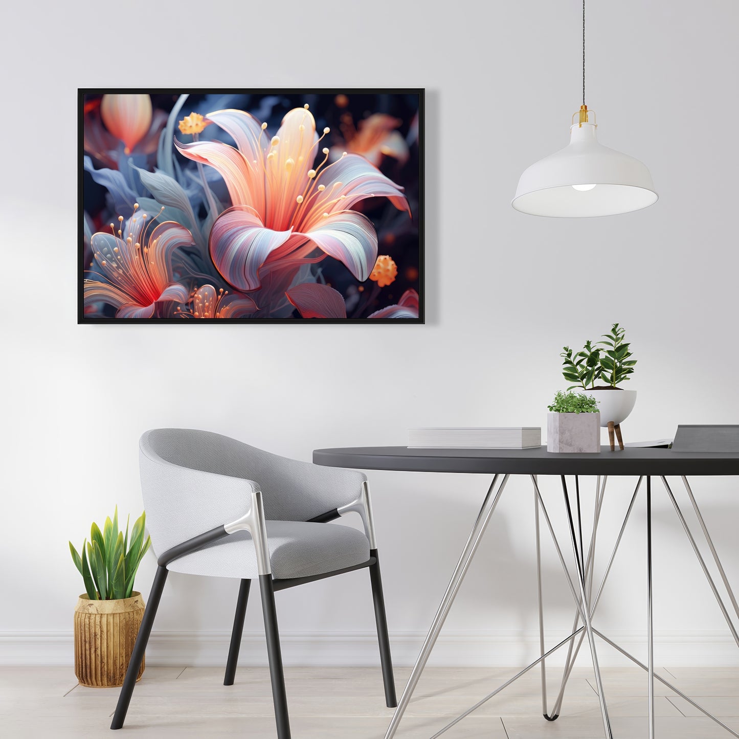 Astral bloom - 36"x36" Framed canvas
