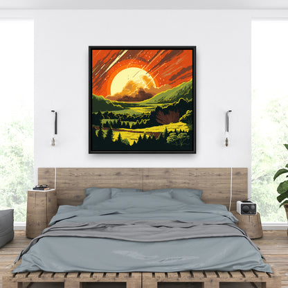 Last Days - Orange Framed Canvas for Home Decor | Art